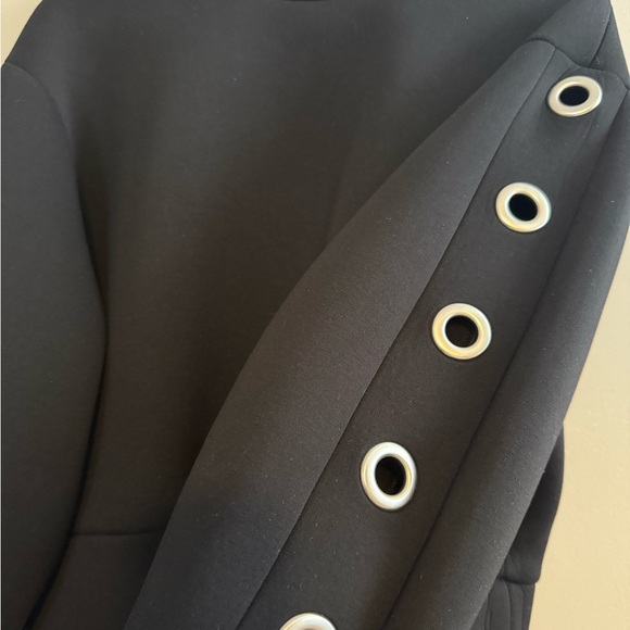 Zara Black Sweatshirt with Silver Accents - Picture 3 of 4